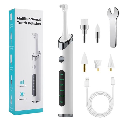 Electric tooth polisher - tooth, plaque