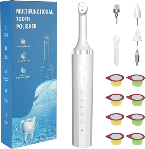 Tooth polisher and - tooth, plaque